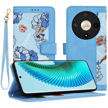 Nyitható tok Techsuit "FlipCraft" Honor Magic6 Lite - vibrant blue