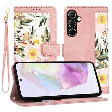 Nyitható tok Techsuit "FlipCraft" Samsung Galaxy A35 - sweetheart pink