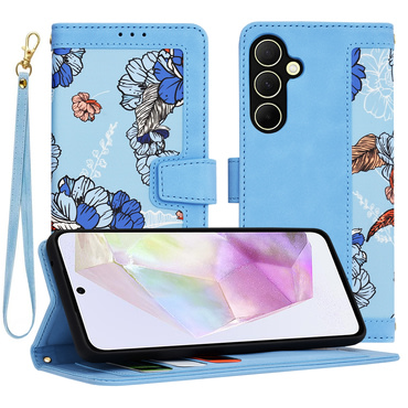 Nyitható tok Techsuit "FlipCraft" Samsung Galaxy A35 - vibrant blue