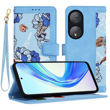 Nyitható tok Techsuit "FlipCraft" Honor X7b / 90 Smart - vibrant blue