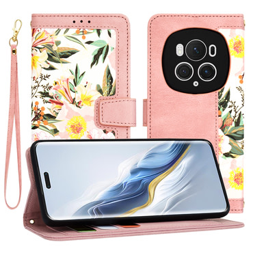 Nyitható tok Techsuit "FlipCraft" Honor Magic6 Pro - sweetheart pink