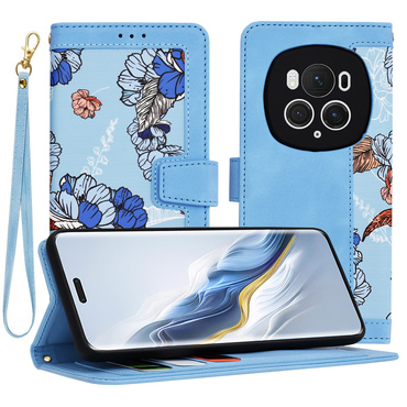 Nyitható tok Techsuit "FlipCraft" Honor Magic6 Pro - vibrant blue
