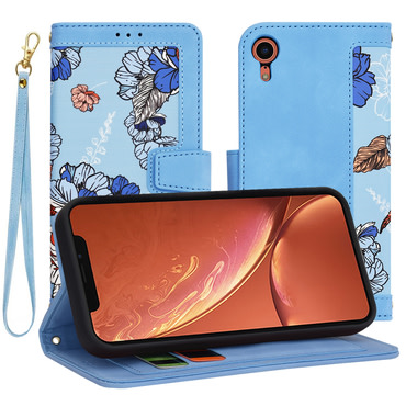 Nyitható tok Techsuit "FlipCraft" iPhone XR - vibrant blue