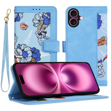 Nyitható tok Techsuit "FlipCraft" iPhone 16 Plus - vibrant blue