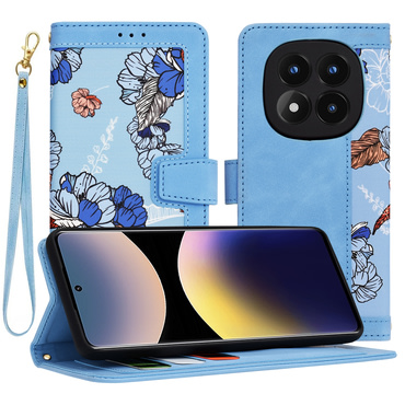Nyitható tok Techsuit "FlipCraft" Xiaomi Redmi Note 14 Pro Plus 5G - vibrant blue