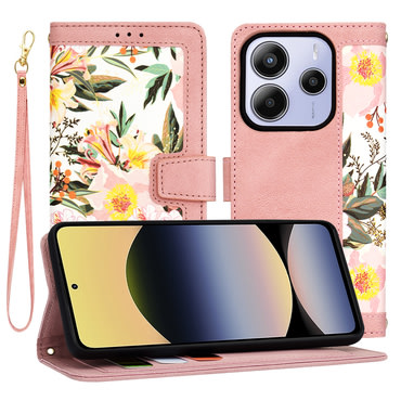 Nyitható tok Techsuit "FlipCraft" Xiaomi Redmi Note 14 5G - sweetheart pink