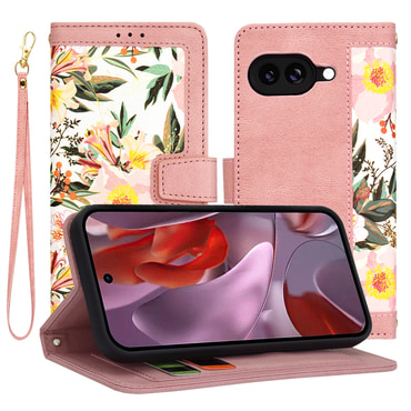 Nyitható tok Techsuit "FlipCraft" Google Pixel 9a - sweetheart pink