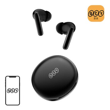 Bluetooth fülhallgató QCY "T13 ANC2" ANC technológiával és 4 mikrofonnal - black