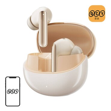 Bluetooth fülhallgató QCY "MeloBuds Pro HT08" ANC, Hi-Res Audio készülékhez - gold