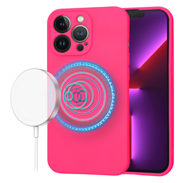 Techsuit SoftFlex MagSafe szilikon tok iPhone 13 Pro készülékhez - rózsaszín