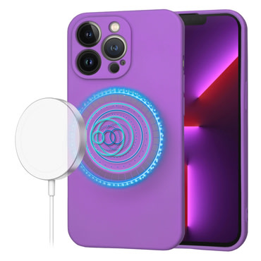 Techsuit SoftFlex MagSafe szilikon tok iPhone 13 Pro készülékhez - sötétlila