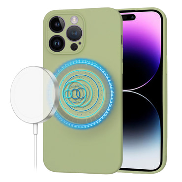 Techsuit SoftFlex MagSafe szilikon tok iPhone 14 Pro Max készülékhez - matcha