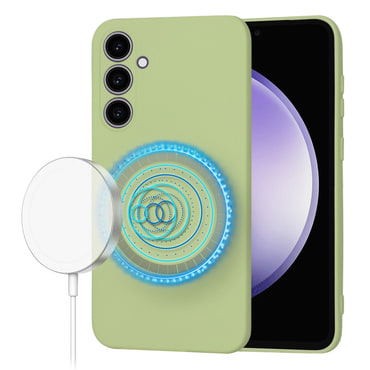 Techsuit SoftFlex MagSafe szilikon tok Samsung Galaxy S23 FE készülékhez - matcha