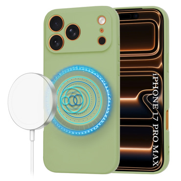 Techsuit SoftFlex MagSafe szilikon tok iPhone 17 Pro Max készülékhez - matcha