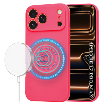 Techsuit SoftFlex MagSafe szilikon tok iPhone 17 Pro Max készülékhez - rózsaszín
