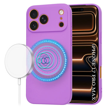 Techsuit SoftFlex MagSafe szilikon tok iPhone 17 Pro Max készülékhez - sötétlila