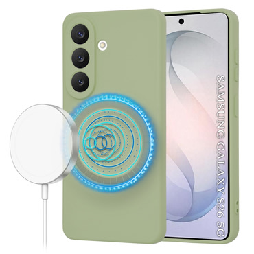 Techsuit SoftFlex MagSafe szilikon tok Samsung Galaxy S26 készülékhez - matcha