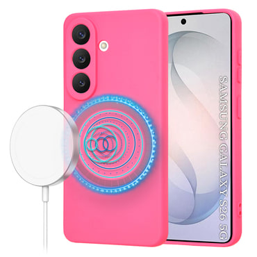 Techsuit SoftFlex MagSafe szilikon tok Samsung Galaxy S26 készülékhez - rózsaszín