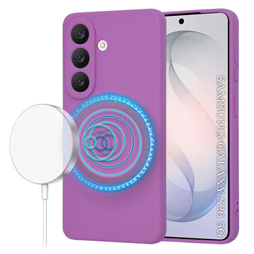 Techsuit SoftFlex MagSafe szilikon tok Samsung Galaxy S26 készülékhez - sötétlila