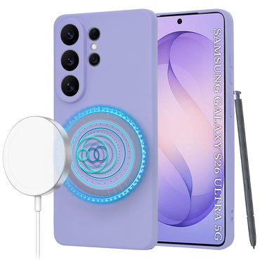 Techsuit SoftFlex MagSafe szilikon tok Samsung Galaxy S26 Ultra készülékhez - lila