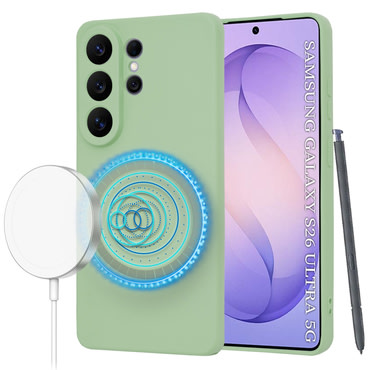 Techsuit SoftFlex MagSafe szilikon tok Samsung Galaxy S26 Ultra készülékhez - mentazöld