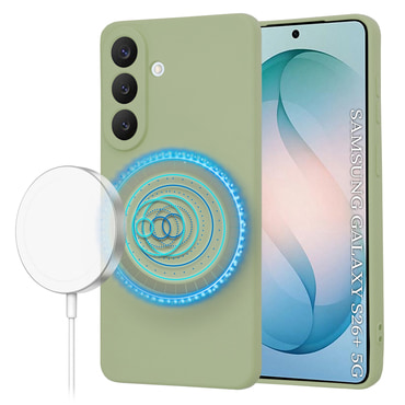 Techsuit SoftFlex MagSafe szilikon tok Samsung Galaxy S26 Plus készülékhez - matcha