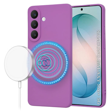 Techsuit SoftFlex MagSafe szilikon tok Samsung Galaxy S26 Plus készülékhez - sötétlila