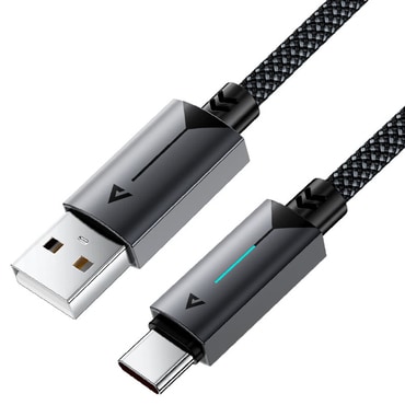 Töltő és adat USB-A - USB-C káfehér Acefast "C19-04" - 3A - 1.2m készülékhez - black