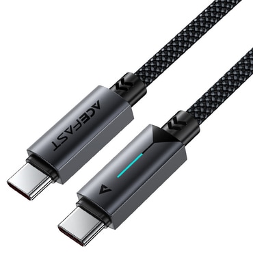 Töltő és adatátviteli 60W USB-C - USB-C káfehér Acefast "C19-03" - 3A - 1.2m - black