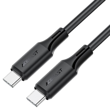 Töltő és adat 60W USB-C - USB-C káfehér Acefast "C17-03" - 480Mbps - 1.2m készülékhez - black