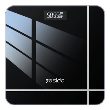 Okos mérleg Yesido "MG09" LED kijelzővel, edzett üveg, 5-150kg - black