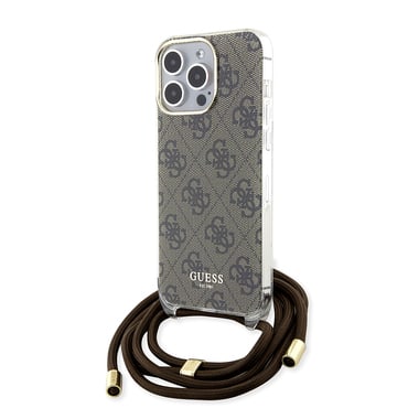 Tok Guess "Crossbody Cord 4G Print" iPhone 15 Pro készülékhez - brown