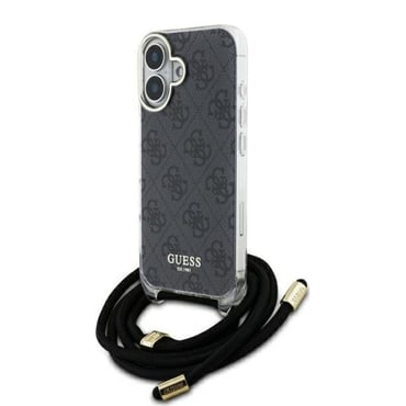 Tok Guess "Crossbody Cord 4G Print" iPhone 16 készülékhez - black