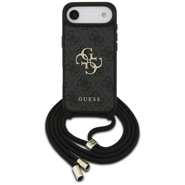 Tok Guess "Crossbody Cord 4G Print" iPhone 17 készülékhez - black