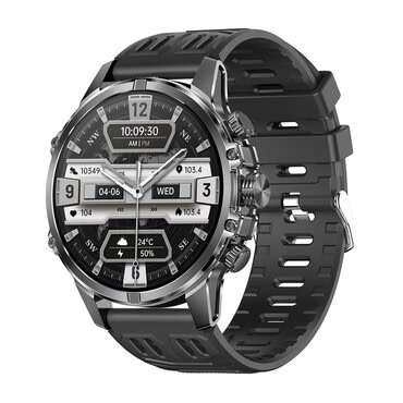 Okosóra BliTZWOlF "BW-AT6 Plus" Bluetooth hívással, 1.75" AMOLED kijelző - fekete