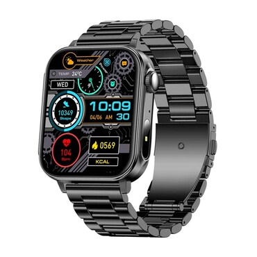 Okosóra COLMi "P80" Bluetooth hívással, 1.83" kijelző, 100 Plus sport mód, fém szíj - fekete