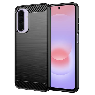 TPU gél tok "Brushed Carbon" Samsung Galaxy A27 5G készülékekhez - fekete