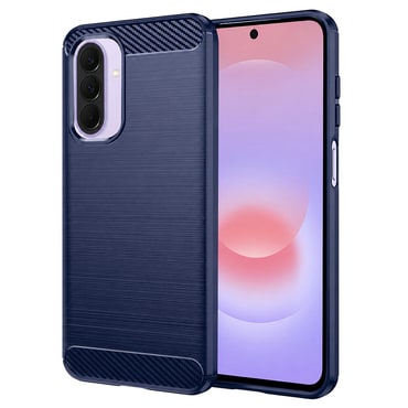 TPU gél tok "Brushed Carbon" Samsung Galaxy A27 5G készülékekhez - kék