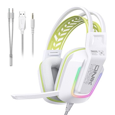 Gaming fülhallgató ONIKUMA "X13" RGB világítással - white