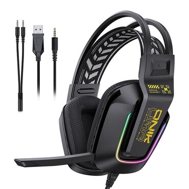 Gaming fülhallgató ONIKUMA "X13" 50mm meghajtókkal és RGB világítással - black