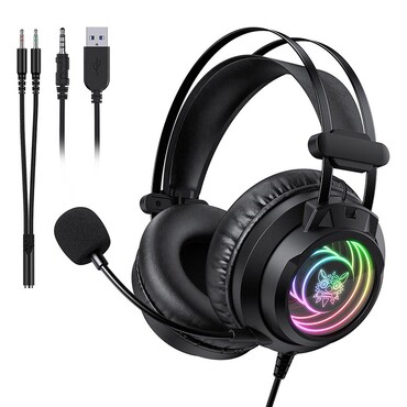 Over-Ear fülhallgató ONIKUMA "X80" RGB világítással - black