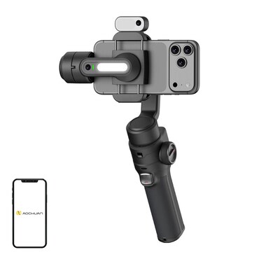 gimbal stabilizátor Aochuan "S3" AI szenzorral, 3 tengelyes, 360° követés - black