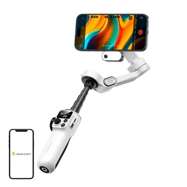 gimbal stabilizátor Aochuan "P2" AI szenzorral, 3 tengelyes, MagSafe - white