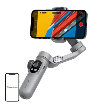 gimbal stabilizátor Aochuan "X Pro Standard" OLED kijelzővel és vezeték nélküli töltéssel - gray