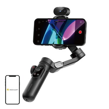 gimbal stabilizátor Aochuan "X Pro" AI szenzorral, 3 tengelyes, 6 felvételi mód - black