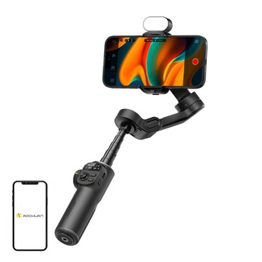 gimbal stabilizátor Aochuan "X2" RGB világítással és 3 tengelyes rendszerrel - black