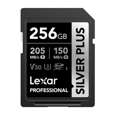 Lexar "Professional SILVER PLUS SDXC" memóriakártya 256GB, 205MB/s