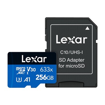Lexar "High-Performance 633x" microSDXC 256GB memóriakártya SD adapterrel - 100MB/s