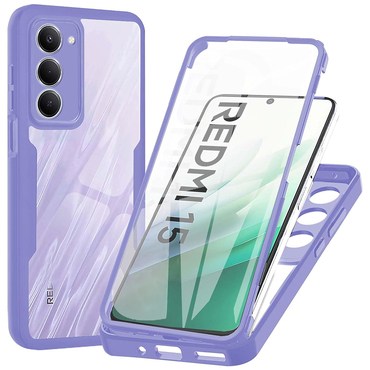 Hibrid tok Techsuit "ColorVerse 360" teljes körű védelemmel Xiaomi Redmi 15 4G / 5G készülékhez - purple