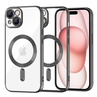 Tok Techsuit "Luxury Crystal MagSafe" iPhone 15 készülékhez - fekete